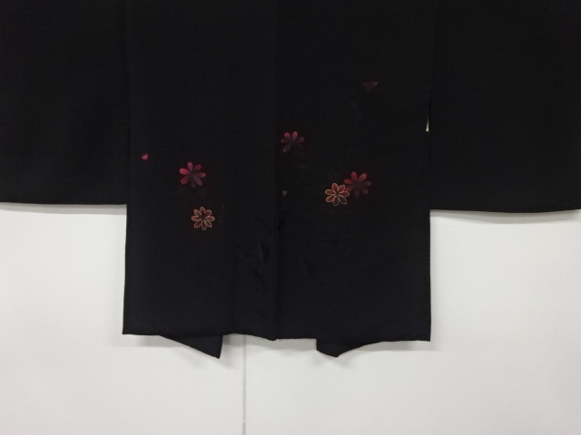 草花模様刺繍絵羽織